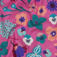 אריג כותנה דפוס מגנוליות על רקע ורוד נרידה הנסן