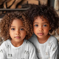 אריג דאבל טטרה דפוס פינגווינים על רקע לבן