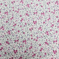 אריג כותנה פרחים קטנים בגווני ורוד דגם שרון