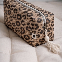 אריג קנבס דפוס מנומר דיגיטלי גווני כאמל