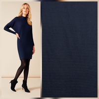 סריג וופל צבע כחול כהה דגם אנסטסיה