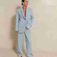 אריג פולי ויסקוזה צבע תכלת דגם פירנצה