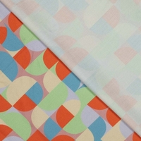 אריג ויסקוזה דפוס גאומטרי גווני מנטה תכלת דגם שרה