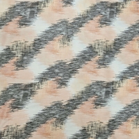 אריג ויסקוזה סטן דפוס קווים אבסטרקטי גוונים רכים