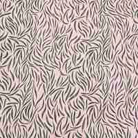 אריג ויסקוזה דפוס עלעלים מאורכים על רקע ורוד בלט