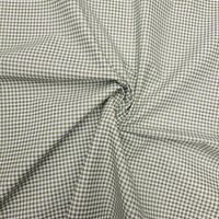 אריג כותנה משבצות פפיטה גווני ירוק לבן