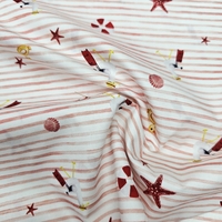 אריג כותנה דפוס אווזים בחופשה