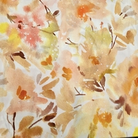 אריג ויסקוזה טנסל דפוס פרחי מיים אביבי