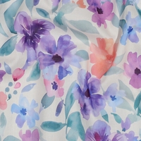 אריג כותנה וואל דפוס פרחים סגלגלים דיגיטלי