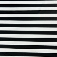 לייקרה פסים שחור לבן רוחב פס 1.5 סמ