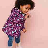 אריג כותנה עמיד במים דפוס אבסטרקטי גווני סגול ומנטה