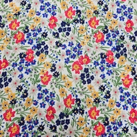 טריקו ויסקוזה חגיגת הפרחים בגווני כחול אדום צהוב