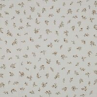 אריג דאבל טטרה דפוס עלעלים בגווני בז וחול על רקע אופוייט