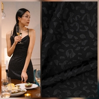 אריג ויסקוזה גקארד שחור דוגמת מנומר