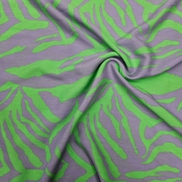 אריג ויסקוזה דפוס אבסטרקטי גווני לילך וירוק