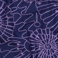 אריג כותנה דפוס פרחי עדן על רקע כחול נרידה הנסן