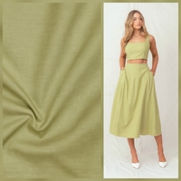 אריג כותנה צבע פיסטוק רוחב 240 סמ