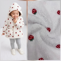 בוקלה טדי רקמת תותים על רקע לבן