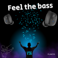 אוזניות בלוטוס פלאנטיקס BASS V56