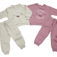 חליפה פוטר מדוגמת 2-8 בנות (סגול/אפרסק/ורוד/מנטה)