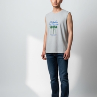 חולצה ללא שרוול 100% כותנה M-XXL גבר (אפור)