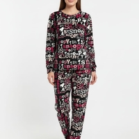 פיג'מה פלאפי נשים סנופי שחור S-XL