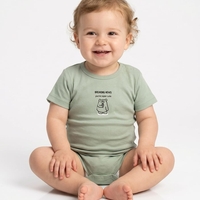 בגד גוף קיץ מדוגם 3-24M תינוקות בנים (ירוק/כחול/אופוויט)