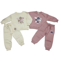 חליפה פוטר מדוגמת 2-8 בנות (ורוד/שמנת/ורוד בהיר/אפור)