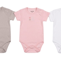 בגד גוף קיץ מדוגם 3-24M בנות (ורוד/לבן/אופוויט)