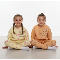 חליפה פוטר מדוגמת 2-8 בנות (צהוב/ורוד/כתום/אופוויט)