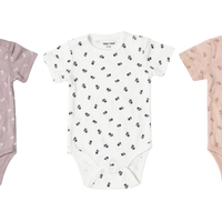 בגד גוף קיץ מדוגם 3-24M בנות (לבן/סגול/ורוד)