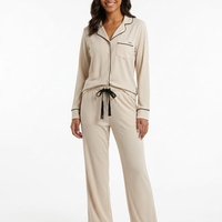 פיג'מה מכופתרת REPLAY שרוול ארוך S-XXL נשים (ורוד/אופוויט)