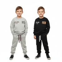 חליפה פוטר מדוגמת 2-8 בנים (שחור/אפור/כחול/מנטה)