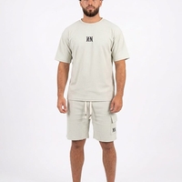 חליפה קיץ מדוגמת S-XXL (אפור/ירוק)