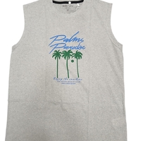 חולצה ללא שרוול 100% כותנה M-XXL גבר (אפור)