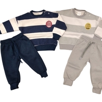 חליפה פוטר מדוגמת 12-24M בנים (אפור/כחול/שחור/ירוק)