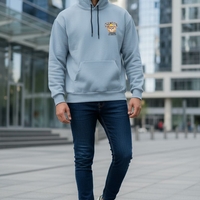 סווטשירט פוטר קנגרו S-XXL גבר (שחור/תכלת)