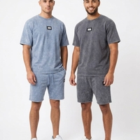 חליפה סטון ווש S-XXL גבר (כחול/אפור)