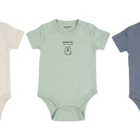 בגד גוף קיץ מדוגם 3-24M תינוקות בנים (ירוק/כחול/אופוויט)