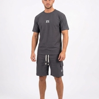 חליפה קיץ מדוגמת S-XXL (אפור/ירוק)