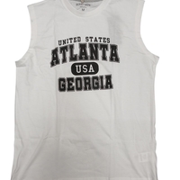 חולצה ללא שרוול 100% כותנה M-XXL גבר (לבן)