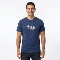 חולצה טריקו FILA מדוגמת S-XXL גבר (שחור/שמנת/כחול/מנטה)