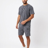 חליפה סטון ווש S-XXL גבר (כחול/אפור)