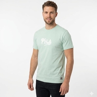 חולצה טריקו FILA מדוגמת S-XXL גבר (שחור/שמנת/כחול/מנטה)