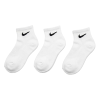 מארז 3 זוגות גרבי רבע NIKE ילדים (23-35) לבן