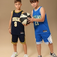 חליפה כדורסל ברמודה וגופייה דרייפיט 12-18 בנים (כחול/שחור)