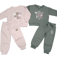 חליפה פוטר מדוגמת 2-8 בנות (ורוד/שמנת/ורוד בהיר/אפור)