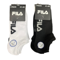מארז 5 זוגות גרביים FILA קרסוליות נמוכות  41-46 גבר (שחור/לבן)