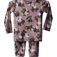 פיג'מה קטיפה DELTA מיני מאוס מנומר 2-10 בנות