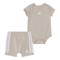 חליפת מכנס ADIDAS בז' קצרה בגד גוף מכנס חיתול